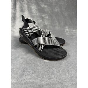 NEW! Chaco Z Cloud Sandals Women’s Size 8 Black White Strap Adjustable Hiking